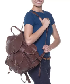 AmeriLeather Urban Buckle Flap Leather Backpack -Cheap AmeriLeather Store 1457783 ALT9