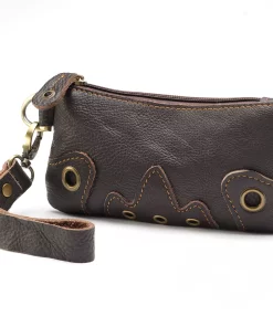 AmeriLeather Okra Wristlet