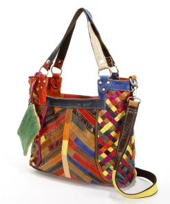 AmeriLeather Hazelle Leather Convertible Shoulder Bag