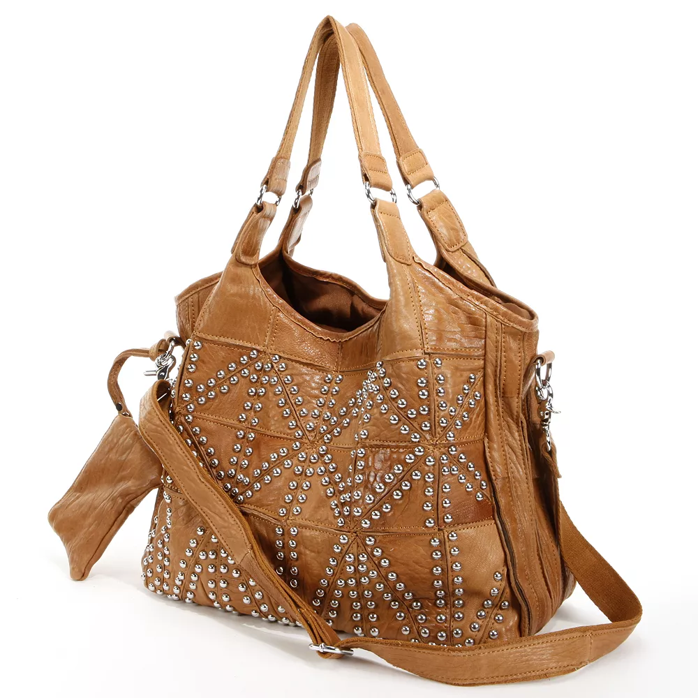 AmeriLeather Spirit Leather Studded Tote 3 AmeriLeather Spirit Leather Studded Tote