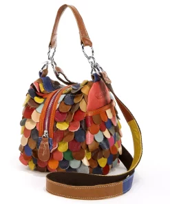 AmeriLeather Feesh Mini Leather Convertible Shoulder Bag