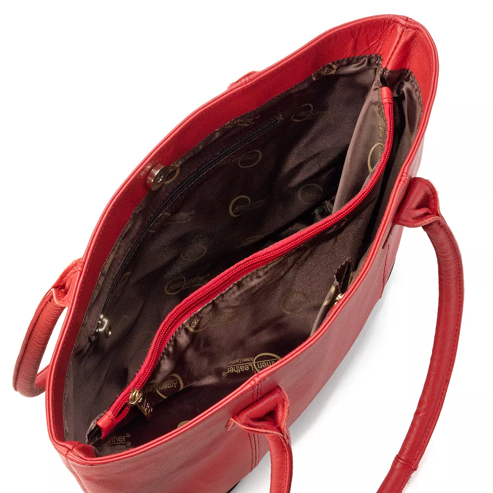 AmeriLeather Casual Leather Tote Bag 14 AmeriLeather Casual Leather Tote Bag - Image 12