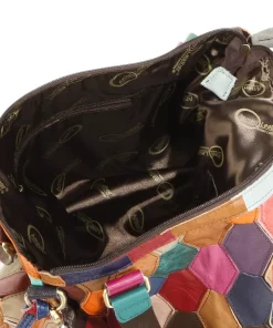 AmeriLeather Miya Leather Honeycomb Patchwork Convertible Shoulder Bag -Cheap AmeriLeather Store 1458839 ALT3