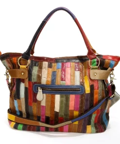 AmeriLeather Rainbow Mazy Leather Convertible Tote -Cheap AmeriLeather Store 1458858 ALT2