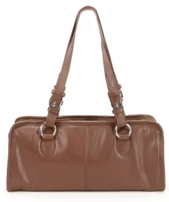 AmeriLeather Classy Leather Satchel -Cheap AmeriLeather Store 1612058 Brown ALT