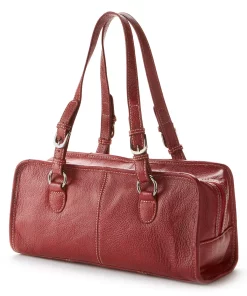 AmeriLeather Classy Leather Satchel -Cheap AmeriLeather Store 1612058 Burgundy