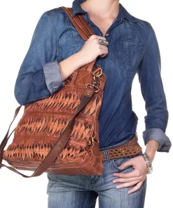 AmeriLeather Oida Twist Leather Convertible Shoulder Bag -Cheap AmeriLeather Store 1613542 ALT10