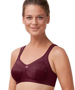 Amoena Isadora Soft Cup Wireless Full-Figure Bra 44685 -Cheap AmeriLeather Store 2365381 Burgundy