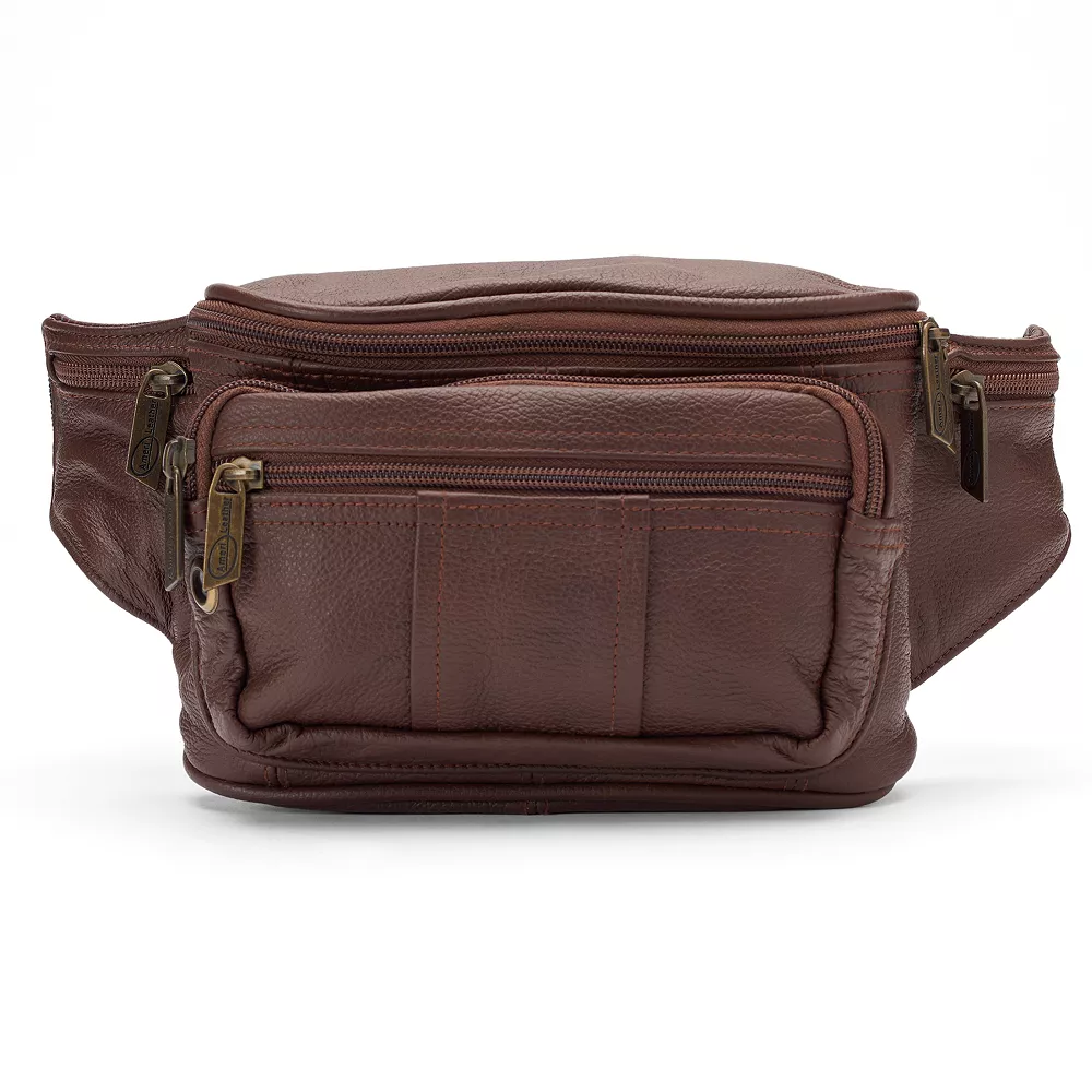 AmeriLeather Easy Traveler Leather Fanny Pack 3 AmeriLeather Easy Traveler Leather Fanny Pack