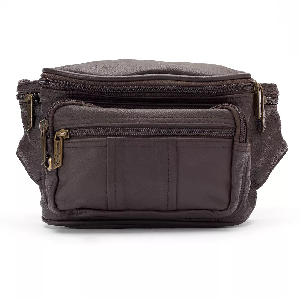 AmeriLeather Easy Traveler Leather Fanny Pack 4 AmeriLeather Easy Traveler Leather Fanny Pack - Image 2