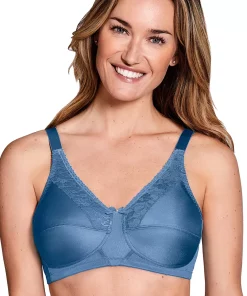 Amoena Nancy Wireless Full-Coverage Mastectomy Bra -Cheap AmeriLeather Store 3273796 Cornflower