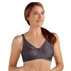 Amoena Nancy Wireless Full-Coverage Mastectomy Bra -Cheap AmeriLeather Store 3273796 Dark Grey