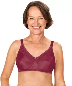 Amoena Nancy Wireless Full-Coverage Mastectomy Bra -Cheap AmeriLeather Store 3273796 Red