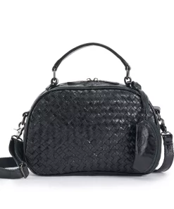 AmeriLeather Beckett Woven Convertible Satchel