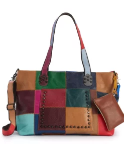 Womens Amerileather Cleo Leather Tote Bag