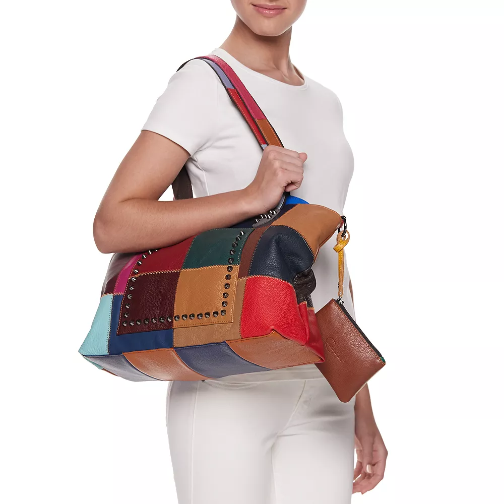 Womens Amerileather Cleo Leather Tote Bag 6 Womens Amerileather Cleo Leather Tote Bag - Image 4