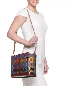 AmeriLeather Dorgan Leather Rainbow Basket Satchel -Cheap AmeriLeather Store 4233599 ALT9