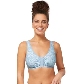 Amoena Bra: Frances Front-Closure Wire-Free Bra 2128 - Women's 15 Amoena Bra: Frances Front-Closure Wire-Free Bra 2128 - Women's -Cheap AmeriLeather Store 4274348 Light Blue Aqua
