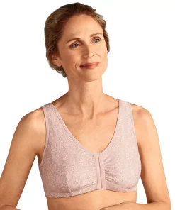 Amoena Bra: Frances Front-Closure Wire-Free Bra 2128 - Women's 21 Amoena Bra: Frances Front-Closure Wire-Free Bra 2128 - Women's -Cheap AmeriLeather Store 4274348 Taupe Lace Print