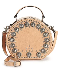 AmeriLeather Jetta Embellished Leather Crossbody Bag