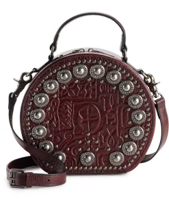 AmeriLeather Jetta Embellished Leather Crossbody Bag -Cheap AmeriLeather Store 4778265 Dark Burgundy