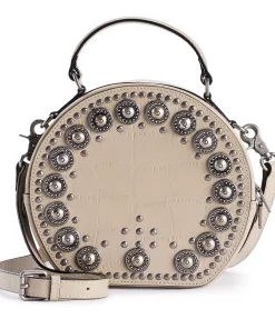 AmeriLeather Jetta Embellished Leather Crossbody Bag -Cheap AmeriLeather Store 4778265 Ivory