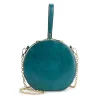 AmeriLeather Marcie Round Leather Shoulder Bag -Cheap AmeriLeather Store 4778266 Teal