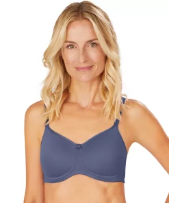 Amoena Mara Full Coverage Mastectomy Bra 44741 -Cheap AmeriLeather Store 5004202 Indigo Blue