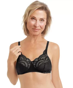 Amoena Bra: Karolina Wire Free Full-Coverage Mastectomy Bra 44763 7 Amoena Bra: Karolina Wire Free Full-Coverage Mastectomy Bra 44763 -Cheap AmeriLeather Store 5210303 Black Nude