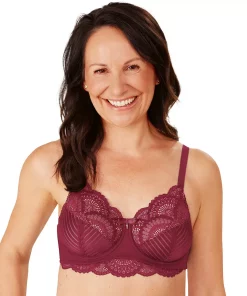 Amoena Karolina Underwire Full-Coverage Mastectomy Bra 44765 -Cheap AmeriLeather Store 5210305 Red Nude