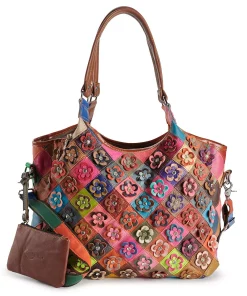 AmeriLeather Winstel Leather Tote Bag and Coin Purse Set