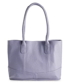 AmeriLeather Casual Leather Tote Bag -Cheap AmeriLeather Store 5242224 Pastel Lavender