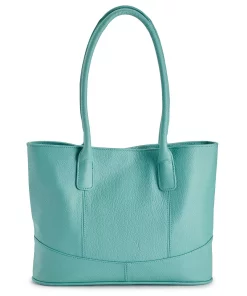 AmeriLeather Casual Leather Tote Bag -Cheap AmeriLeather Store 5242224 Turquoise