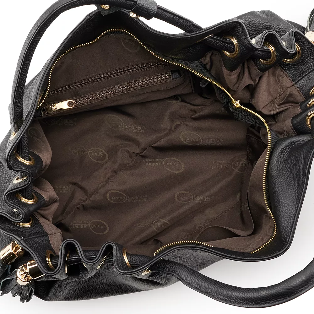 AmeriLeather Musette Leather Handbag 7 AmeriLeather Musette Leather Handbag - Image 5