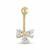 Amella Jewels 14k Gold Cubic Zirconia Belly Ring