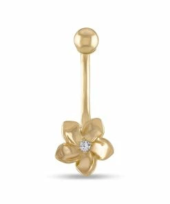 Amella Jewels 14k Gold Flower Belly Ring