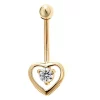 Amella Jewels 14k Gold Heart-Shaped Cubic Zirconia Belly Ring -Cheap AmeriLeather Store 5850947
