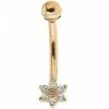 Amella Jewels 14k Gold Cubic Zirconia Flower Belly Ring 1 Amella Jewels 14k Gold Cubic Zirconia Flower Belly Ring -Cheap AmeriLeather Store 5850950