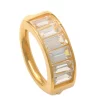 Amella Jewels 10k Gold Cubic Zirconia Baguette Clicker