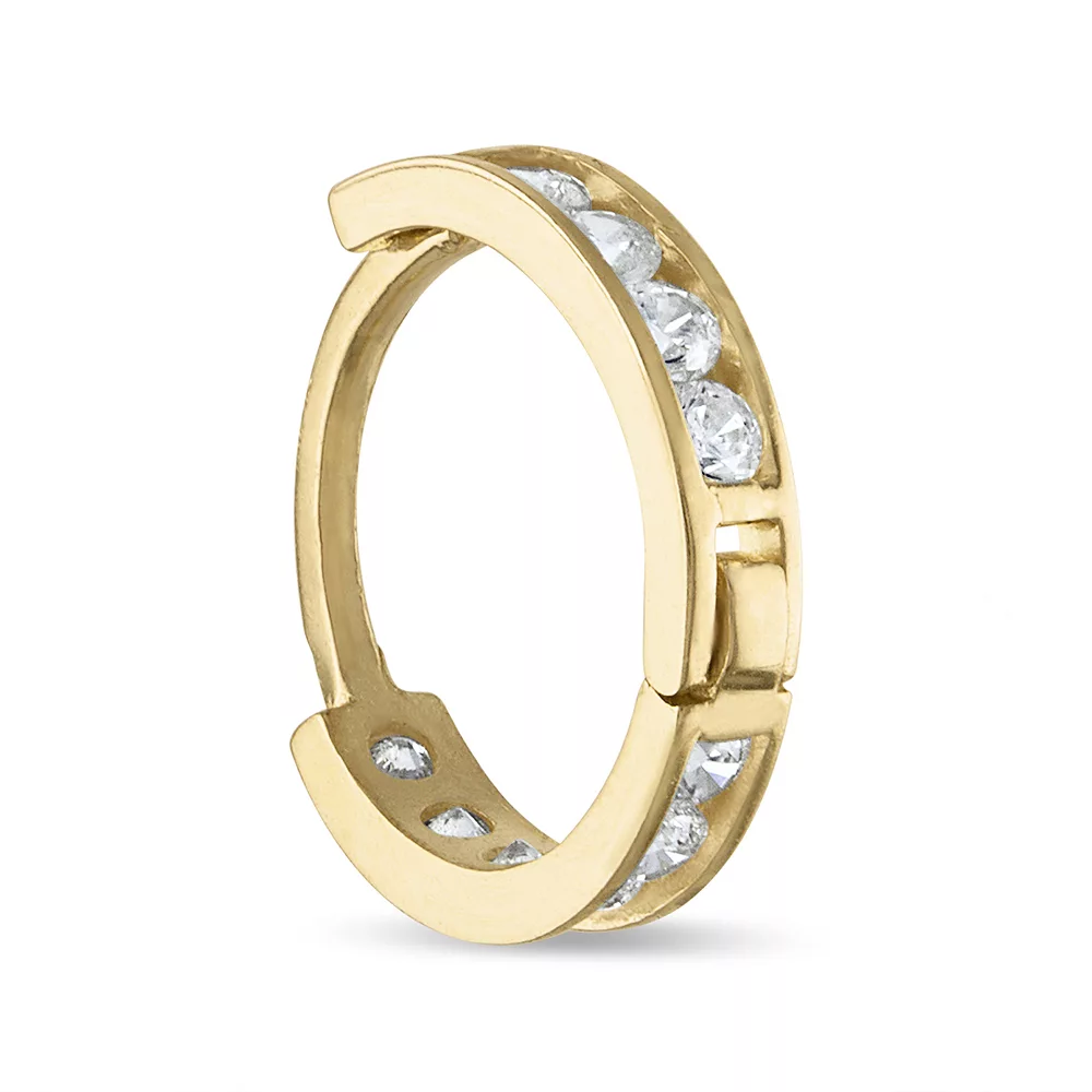 Amella Jewels 10k Gold Cubic Zirconia Cartilage Hoop Earring 5 Amella Jewels 10k Gold Cubic Zirconia Cartilage Hoop Earring - Image 3
