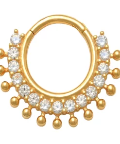 Amella Jewels 10K Gold Septum Clicker Nose Ring