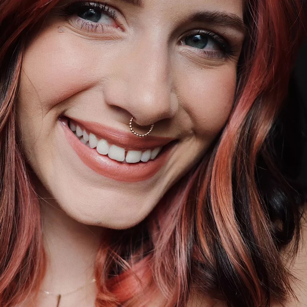 Amella Jewels 10K Gold Beaded Shape Clicker Nose Ring 5 Amella Jewels 10K Gold Beaded Shape Clicker Nose Ring - Image 3