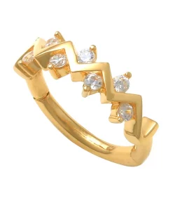 Amella Jewels 10k Gold & Cubic Zirconia Septum Nose Ring