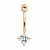 Amella Jewels 10k Gold & Square Cubic Zirconia Belly Ring 2 Amella Jewels 10k Gold & Square Cubic Zirconia Belly Ring -Cheap AmeriLeather Store 5856415