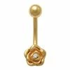 Amella Jewels 10k Gold Belly Ring With Flower Design -Cheap AmeriLeather Store 5856417