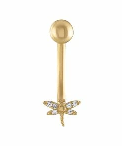 Amella Jewels 10k Gold Dragonfly Belly Button Ring