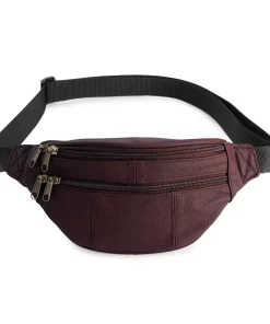 AmeriLeather Leather Fanny Pack -Cheap AmeriLeather Store 5989778 Burgundy
