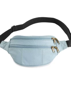 AmeriLeather Leather Fanny Pack -Cheap AmeriLeather Store 5989779 Baby Blue