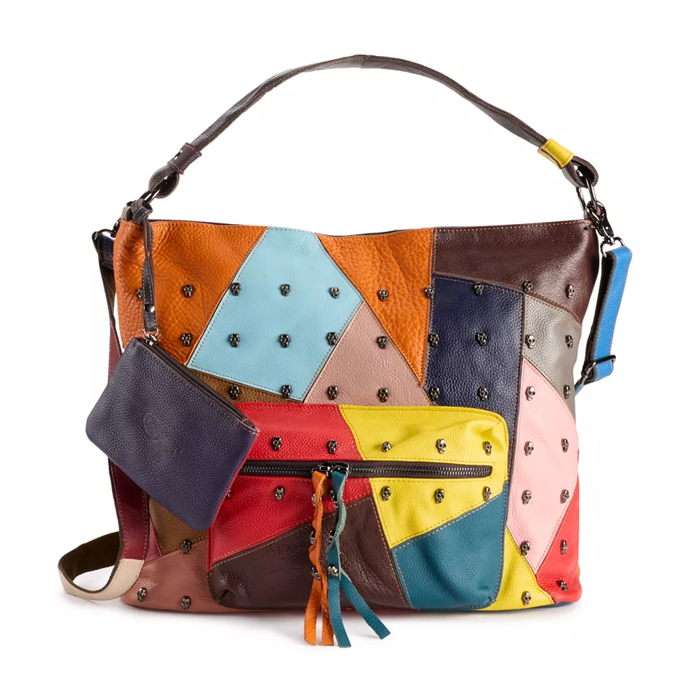 AmeriLeather QMetal Mini Skulls Leather Crossbody Bag 3 AmeriLeather QMetal Mini Skulls Leather Crossbody Bag